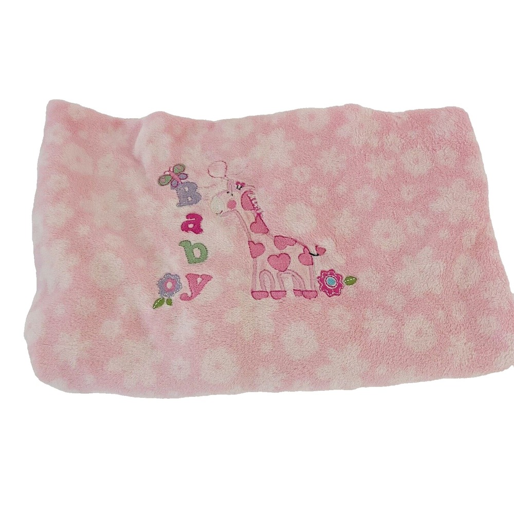 Garanimals Walmart Pink Floral Flower Hearts Giraffe Plush Baby Blanket Lovey